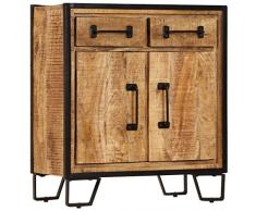 vidaXL Bois Manguier Massif Buffet Commode Armoire Bahut Meuble de Rangement