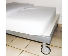 MSV 140069 Protège Matelas Anti-Allergies pour 1 Personne Polypropylène Blanc 190 x 90 x 1 cm
