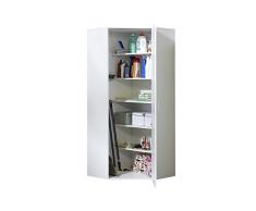 WILMES 40135–75 0 75 Ronny Armoire d'angle en mélamine Blanc 75 x 178 x 75 cm