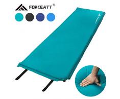 Forceatt Matelas de Camping, Auto-Gonflable - Coussin de Camping léger et épais de 5 cm et Particules antidérapantes à larrière Idéal pour la randonnée et Le Camping.