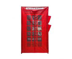 Balvi Armoire London Couleur Rouge Fermeture éclair Inclut 4 Poches latérales Toile 156x87x46cm