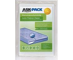 ASK Pack Housse De Protection Matelas Junior Premium avec Fermeture éclair pour Largeur 90 cm / 30 cm de Haut / 200 cm de Longueur - Extra Solide 100µ