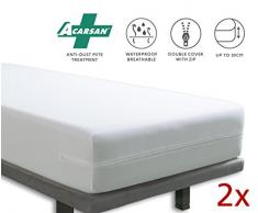 Tural - Housse pour Matelas Anti-acariens imperméable et Respirante. Dimensions 90x200 cm