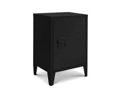 IDMarket - Table de Chevet en métal Noire Stella