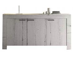 LIGNEMEUBLE Landy CHÊNE Blanc SÉJOUR Salle À Manger Romantique : Le Buffet 3 Portes