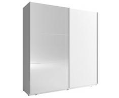 MEUBLO Armoire, Penderie avec 2 Portes coulissantes (L x H x P): 150x214x63 Nele 2 (Blanc, 150 cm)