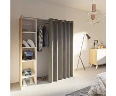 TemaHome 4020A0391R00 Dressing 1 Colonne Bois Chêne/Natural/Blanc/Taupe 160 x 182 x 50 cm