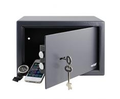 HMF 49200-11 Coffre-fort à poser, serrure à panneton double, 31 x 20 x 20 cm , anthracite