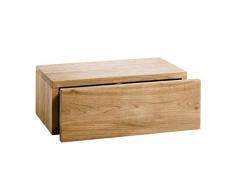 Étagère Murale Table de Chevet Murale Mini Coiffeuse Petit tiroir Maison Meuble de Rangement en Bois Massif (Color : Wood Color, Size : 40 * 25 * 15cm)