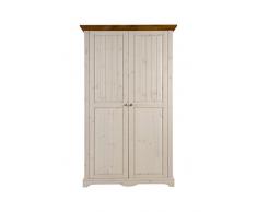 Steens Group 3301010264000F Provence Armoire Bois Pin Massif Blanc 58 x 120 x 202 cm