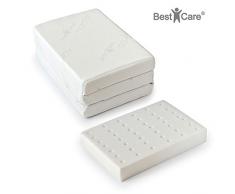 BestCare ® - Fabriqué en UE, Premium Matelas de voyage, hauteur totale 8cm, housse en Aloe Vera, plus de drap nécessaire, canaux d'aération