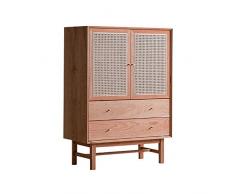 Zhengowen Buffet Vintage rotin Armoire de Rangement Buffet Buffet Cabinet for Salle à Manger Maison Cuisine Meubles Multi Unit Stockage (Couleur : Natural, Size : 111.5x80x40cm)