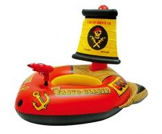 DRAKE18 Bateau de Pirate Gonflable avec Pistolet à Eau Flottant lit de Drainage lit Chaise de Piscine Enfants Piscine Cercle été Plage extérieure