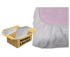 Modes Lignes Protège Matelas Lot de 50 Draps Housses de Matelas jetables 2 Personnes 140 x 200 x 25 en 40 GR