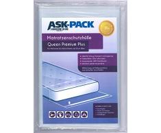 ASK Pack Housse De Protection Matelas Queen Premium pour Matelas 160cm de Large avec Fermeture adhésive - Ultra Solide 120µ
