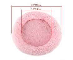 UEETEK Hamster lit rond velours sommeil chaud tapis Pad pour Hamster/hérisson/écureuil/souris/Rats et autres petits animaux