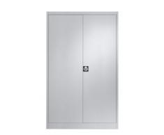 Mauser Armoire métallique à portes battantes - 4 tablettes, largeur 1200 mm gris clair, profondeur extérieure 500 mm - Armoire Armoire métallique Armoire à portes battantes Armoires Armoires métalliques Armoires à portes battantes Armoire de bureau