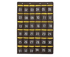 Geekbuzz - Organiseur à poche à suspendre pour salle de classe, rangement numéroté pour téléphone portable - Armoire/mur/porte, 36 Pockets