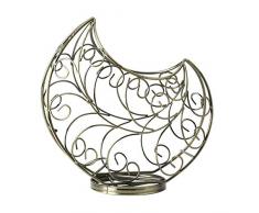 Zengqhui Table de Chevet Porte-Bouteilles de Stockage de vin de Table en métal de comptoir Baroque Debout en métal Debout Bronze Table auxiliaire pour (Couleur : Bronze, Size : 1 Bottles)