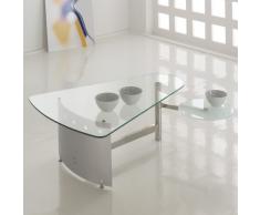 IDIMEX Table dappoint Livorno, Table de Nuit Chevet casier avec 2 niches Ouvertes, en mélaminé décor chêne Sonoma