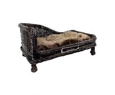 Michur Susi, Panier pour Chien en rotin Panier pour Chien lit pour Chien Chien en rotin Saule Marron pour Chien Panier pour Chat lit Saule, Environ 68x41x32cm