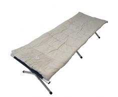 Explorer Tente - Pour Lit de Champ - Aluminium - Revêtement de lit dinvités Camping, doublure en coton doux, L Gris