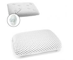 Oreiller Spa de bain rembourré en mousse visco-élastique Relaxant Blanc Tête Cou Reste Relax Corps