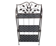 Originale GMMH éscalier pour fleurs armoire dangle avec 3 supprots en métal étagière LN175