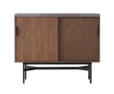 Dfghbn Commode Buffet Enfilade Porte coulissante Moderne Desserte Armoire de Rangement Buffet Vestibule Bar Armoire de Rangement Armoire Vestibule (Couleur : Coffee, Size : 100.5x84x40cm)