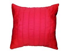 Douceur dIntérieur Crash Lineo Coussin à Rayures Jacquard/Polyester/Fibre Rouge 40 x 40 cm
