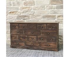 Meuble Bahut Semainier Enfilade à Multiples Tiroirs Bois 170 cm