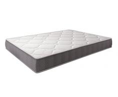 Matelas en mousse, Modèle STAR, 90 x 190 x 15 cm - Toutes dimensions, Blanc et gris