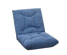 YLCJ Fauteuil de Sol Jeu vidéo Fauteuil de Salon modulable Fauteuil inclinable Pliant rembourré à 5 Positions Bleu