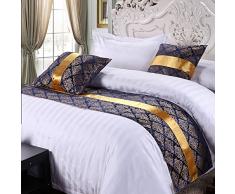 yazi Chemin de lit de Luxe Écharpe de lit en Coton pour Home Meubles Protector Pour chambre à coucher, salon, hôtel, canapé, lit 48.3 * 208.3 cm