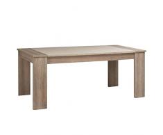 Salle à manger Complète Noisette gris - LUKKYS - L 190 x l 77 x H 90 - NEUF