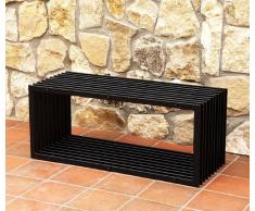 DanDiBo Banc D-Style Modern Banc de Jardin 11671 Banquette 100cm en métal Fer Banc à Fleurs