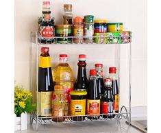OviTop Étagère de Cuisine Étagère à épices, Condiments, Huiles, Vinaigres 38 x 15 x 37,5cm