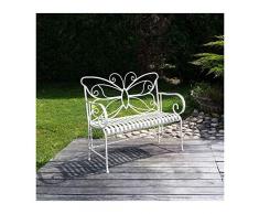 Htdeco - Fer forgé - Banc de Jardin en Fer forgé