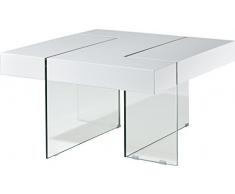 Matelpro-Table basse carrée design coloris blanc Rachelle