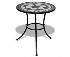 Anself Table mosaïque noire / blanche