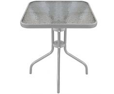 Multistore 2002 Table de bistrot en verre 60 x 60 cm Argenté
