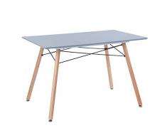 Furniture-R France Table de salle à manger scandinave moderne/rétro - Blanche, 110 x 70 x 74 cm