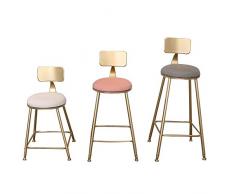 Cuisine Chaises De Salle À Manger En Fer Forgé Or Tabouret De Bar Comptoir Lounge Salon De Loisirs Chaises Dangle Avec Dossier Coussin Doux Bureau Chaise