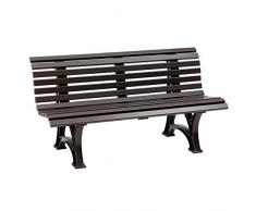 Blome Banc dextérieur en Plastique - à 13 Lames - Coloris Chocolat - Longueur 1500 mm - Banc pour Parc - Banc pour Jardin - Style Anglais - PVC résistant