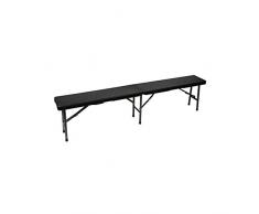TOOLLAND – fp160r tolland Banc pliable, aspect rotin Noir 180 cm x 25 cm x 43 cm, dimensions