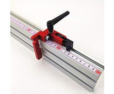 800mm 75 Type T-slot aluminium pour le travail du bois Scie circulaire à table Rails en T avec limiteur (T-Nut + Limiter),Règle non incluse