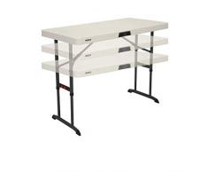 Lifetime Table pliante réglable Beige 122 x 61 x 91,4 cm 80522