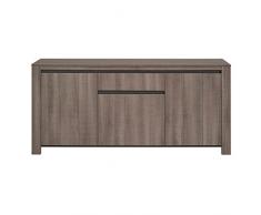 Parisot 0186ENF1 LANA Enfilade Bahut Buffet Panneau de particules Marron 176,6 x 44,7 x 84 cm