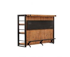 Bar Design Style Industriel & Atelier Métal et Bois dacacia Massif/Facture et Finitions soignées – Collection Workshop