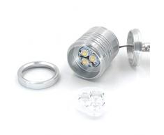 4PCS 3W LED spot de cabinet intégré pilote led AC85V-240V entrée angle réglable vitrine magasin Spot d'exposition, tige B 20cm, blanc pur 3W